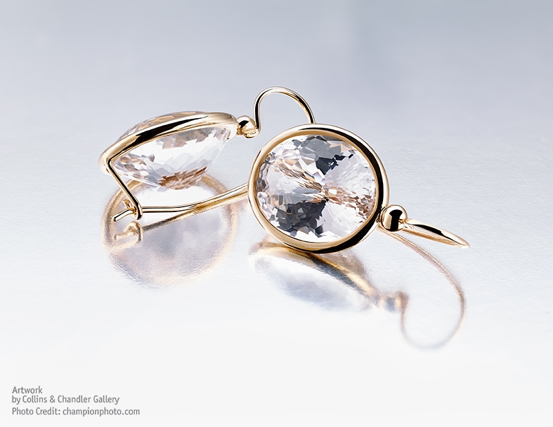 Wobito Cut Champagne Topaz. Earrings by Artwork Gallery