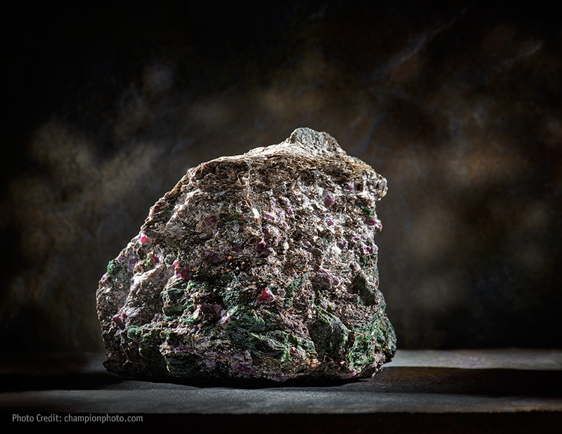 Ruby and Zoisite specimen from Greenland